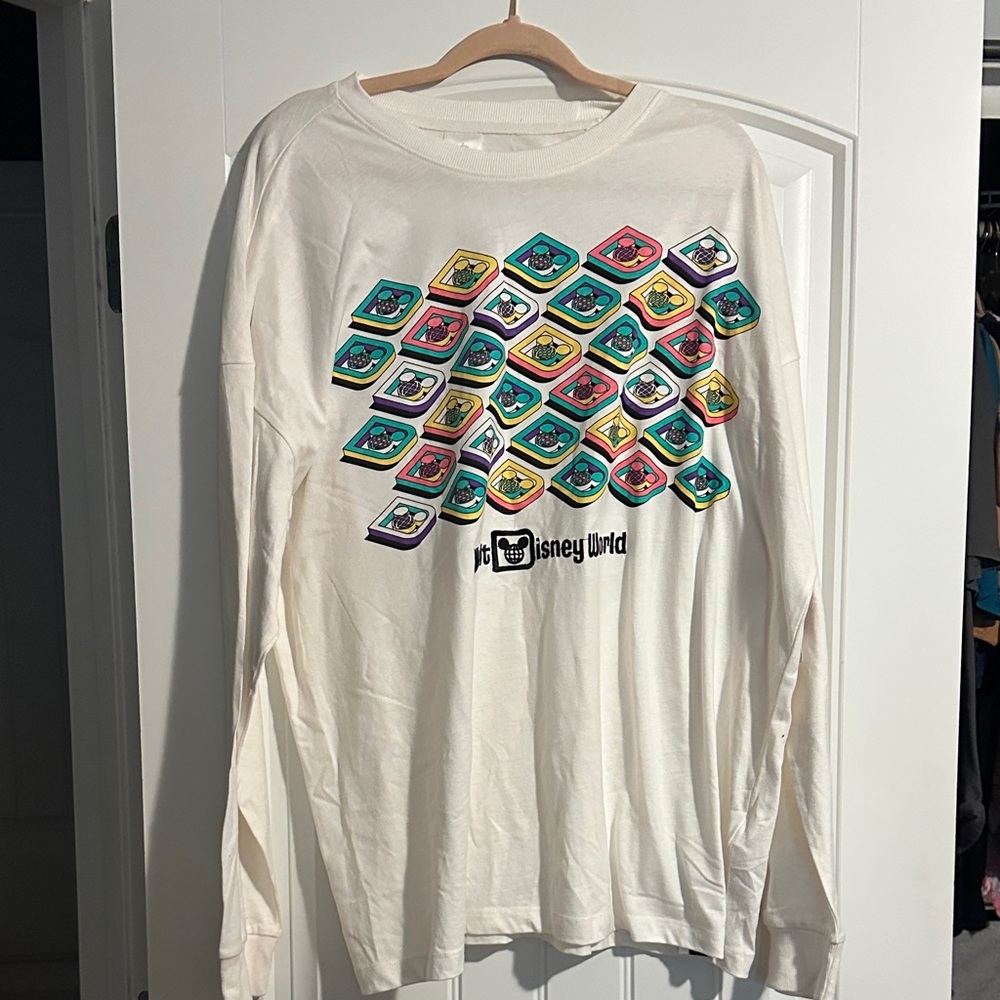 Disney Multicolor Graphic White Long Sleeve Tee